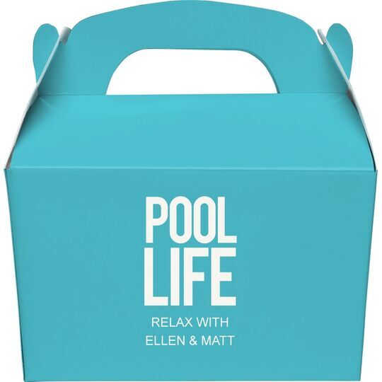 Pool Life Gable Favor Boxes
